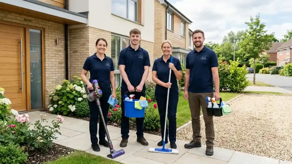 Cleaning services team photo in Marston, Oxford